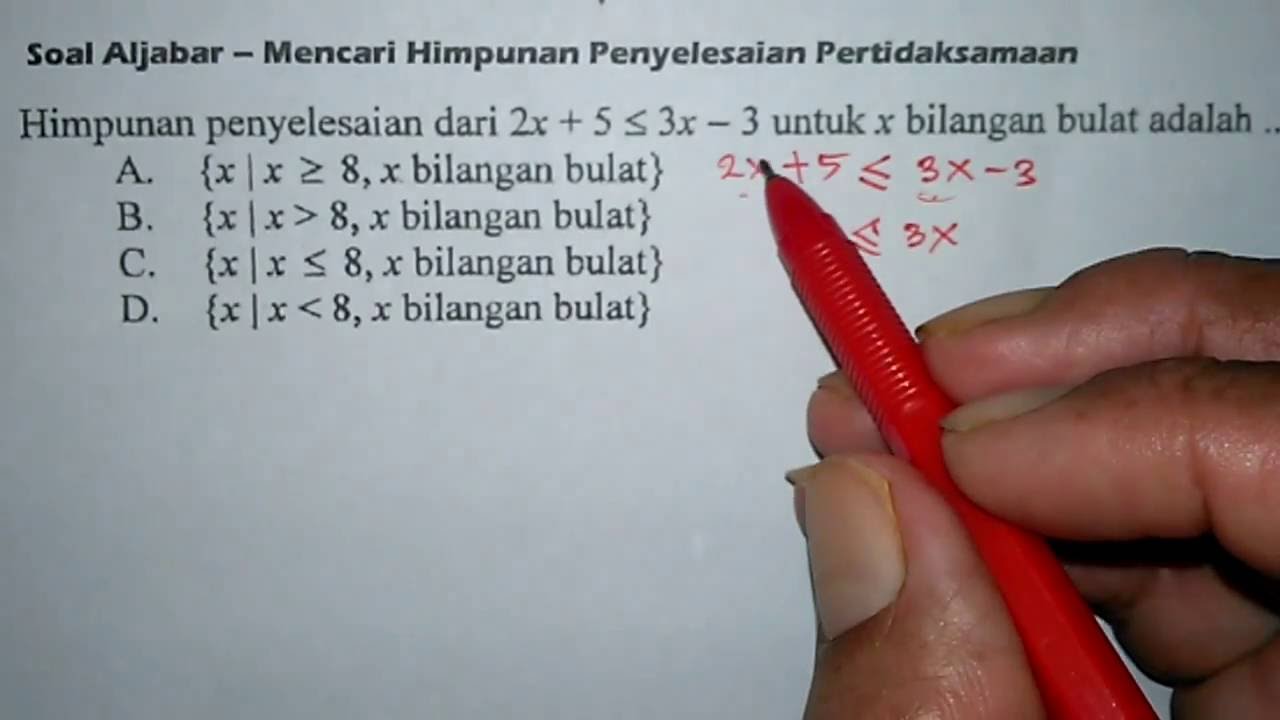 Detail Contoh Himpunan Penyelesaian Nomer 24