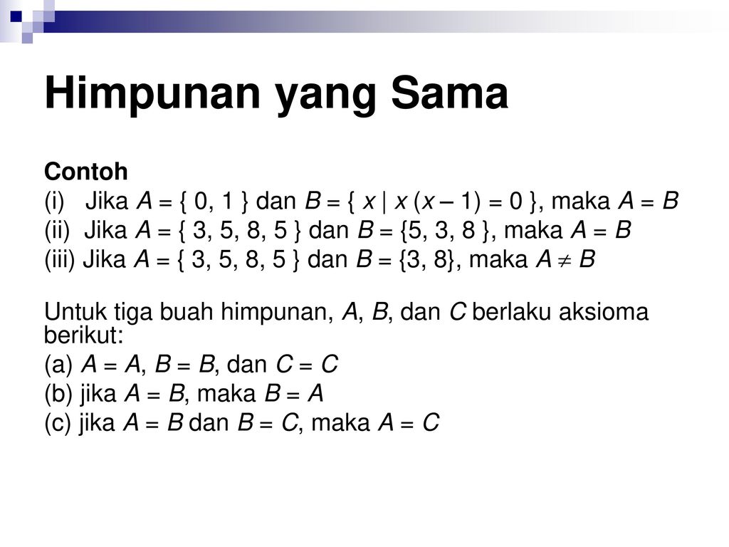 Detail Contoh Himpunan Sama Nomer 2