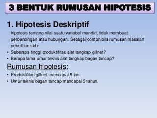 Detail Contoh Hipotesis Deskriptif Nomer 40