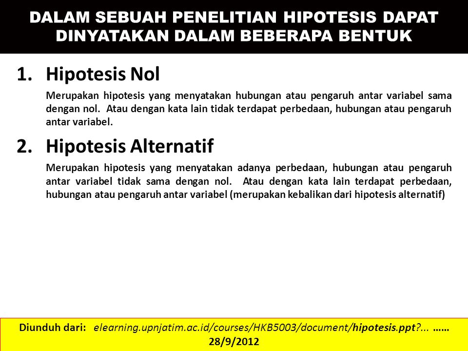 Detail Contoh Hipotesis Kerja Nomer 18