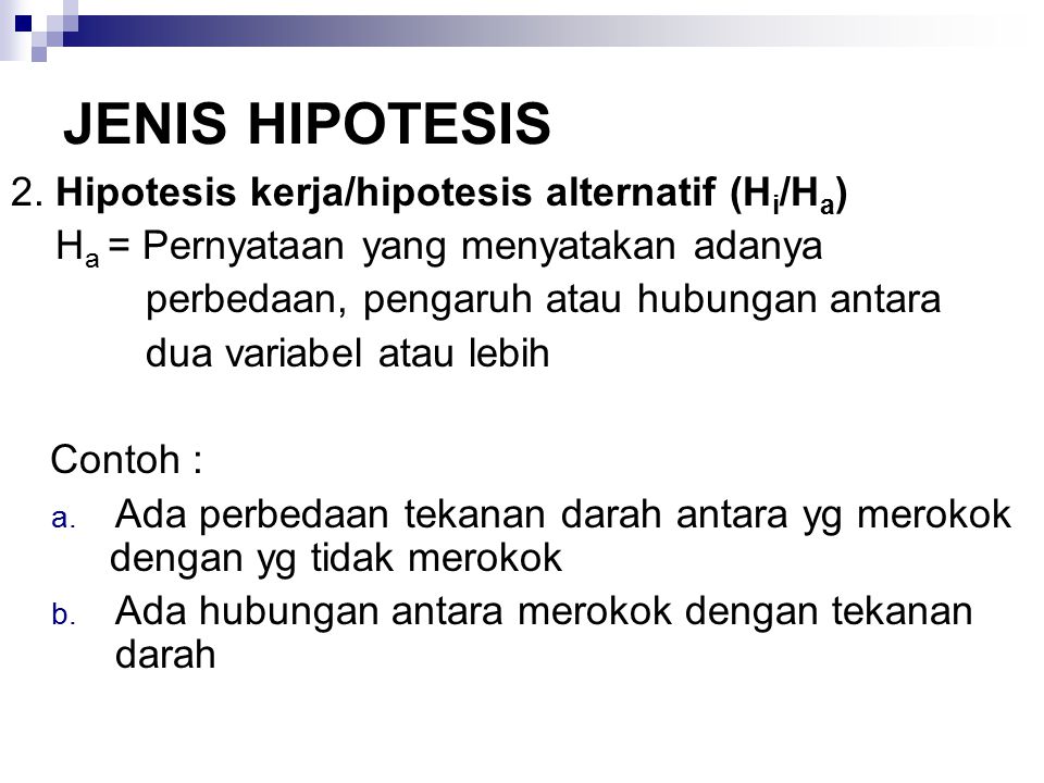 Detail Contoh Hipotesis Kerja Nomer 3