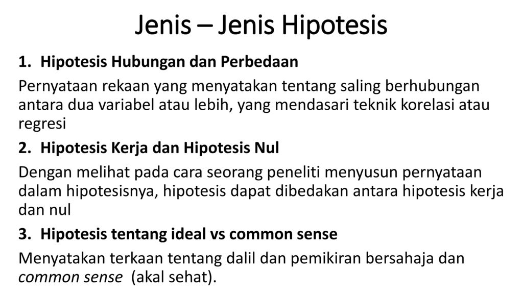 Detail Contoh Hipotesis Kerja Nomer 6