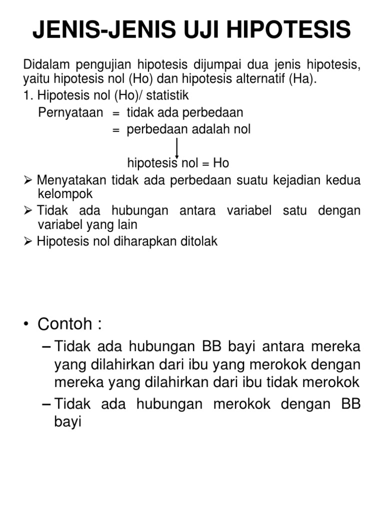 Detail Contoh Hipotesis Statistik Nomer 32