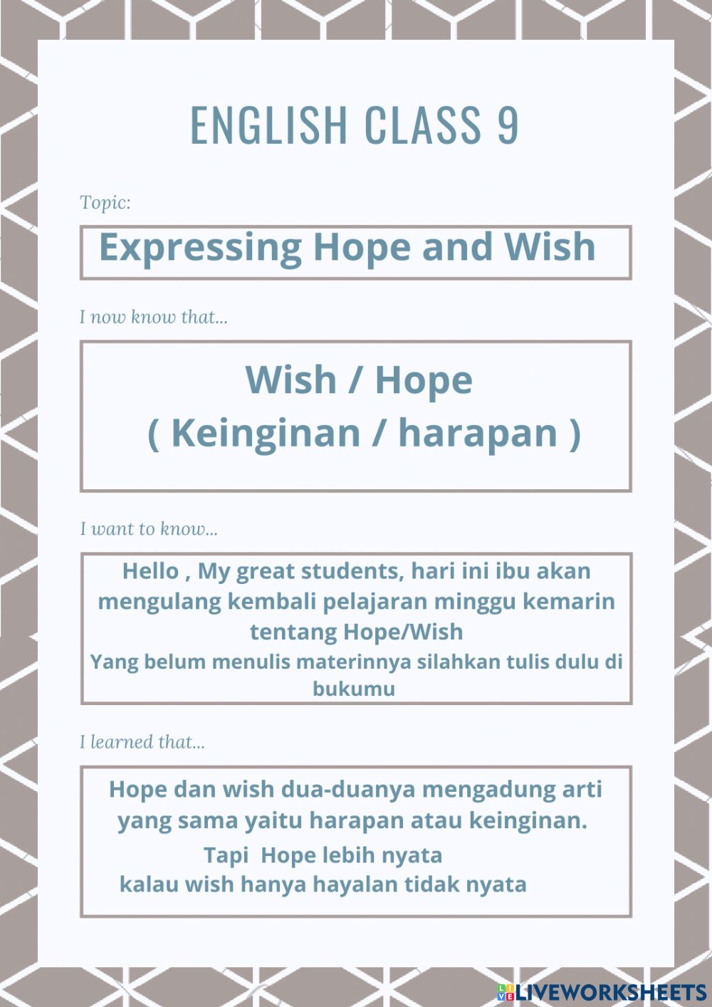 Detail Contoh Hope And Wish Nomer 31