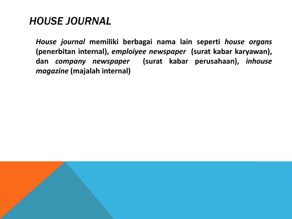 Detail Contoh House Journal Nomer 11