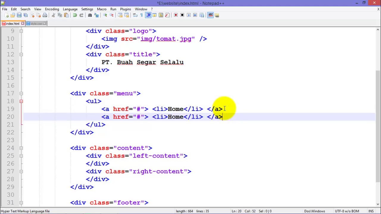 Detail Contoh Html Sederhana Nomer 17