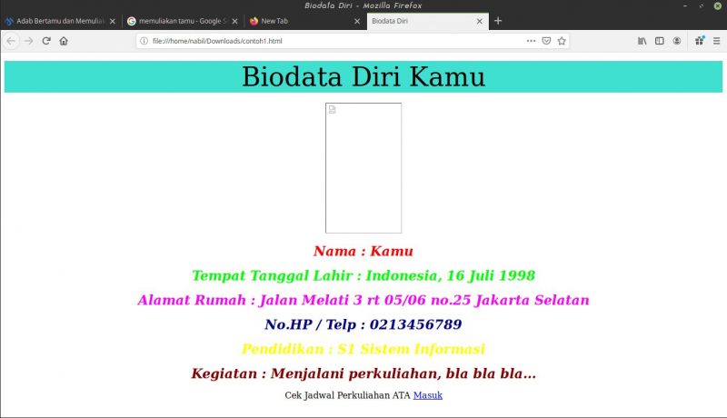 Detail Contoh Html Yang Sudah Jadi Nomer 51