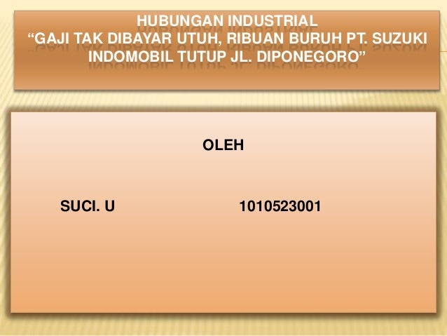 Detail Contoh Hubungan Industrial Nomer 10