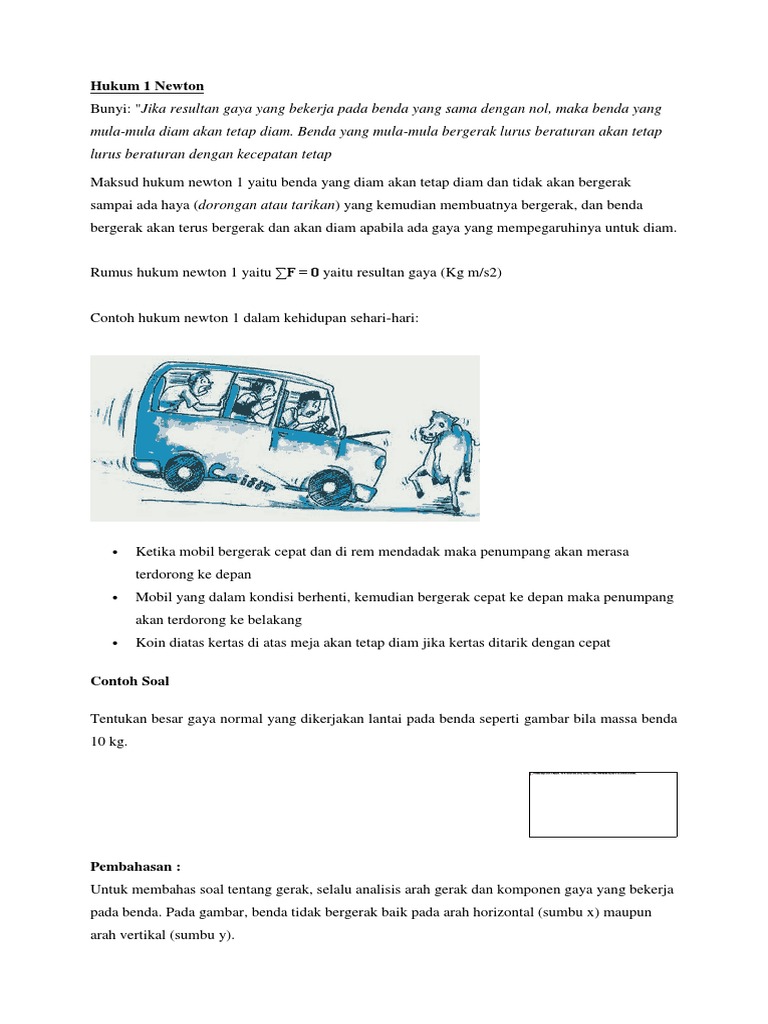 Detail Contoh Hukum 1 Newton Nomer 47