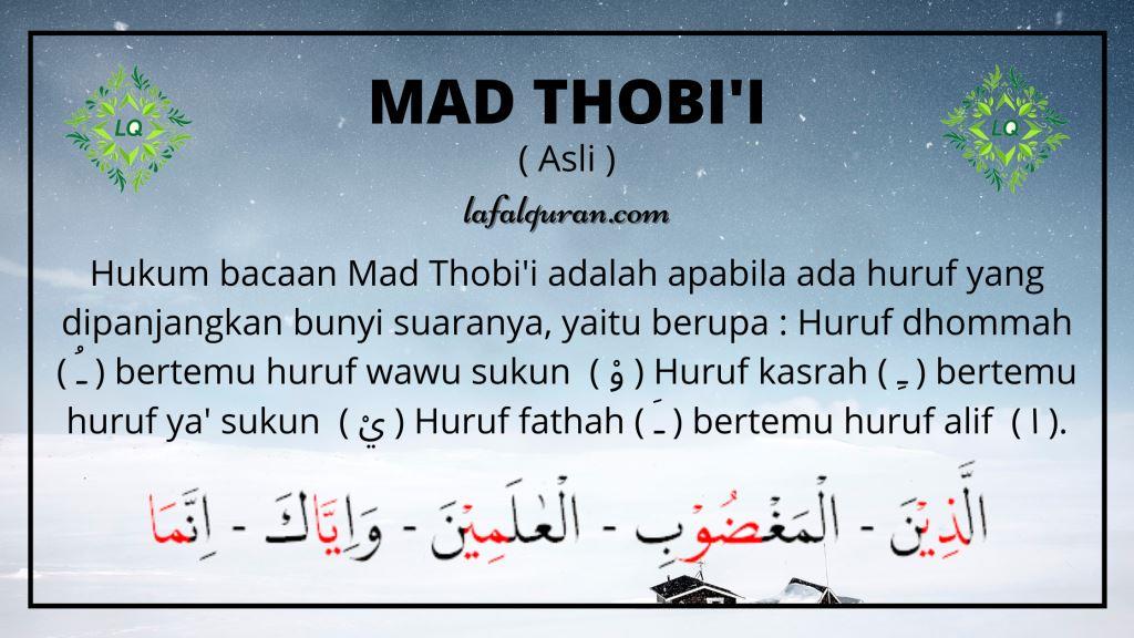 Contoh Hukum Bacaan Mad Thobi I - KibrisPDR