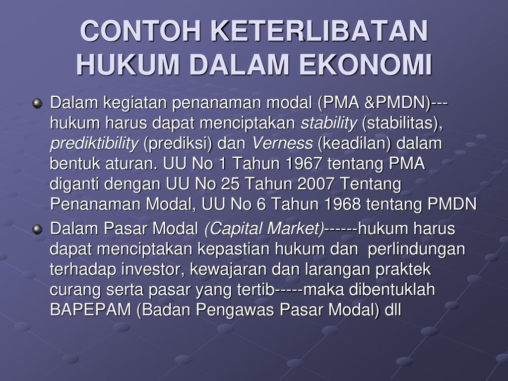 Detail Contoh Hukum Ekonomi Nomer 3