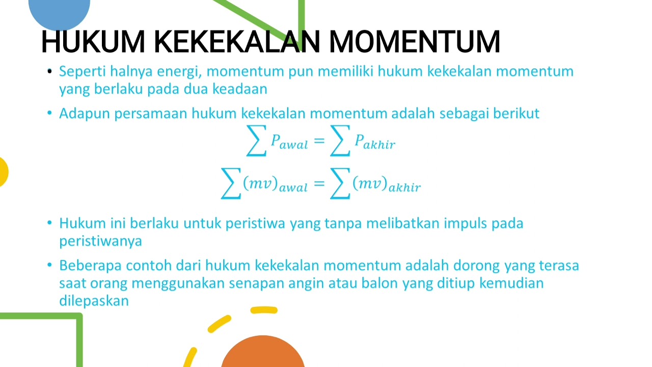 Detail Contoh Hukum Kekekalan Momentum Nomer 18