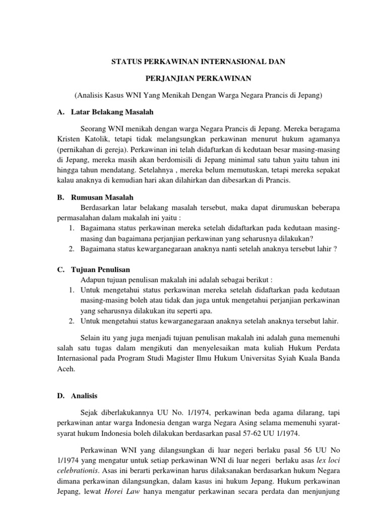 Detail Contoh Hukum Perdata Internasional Nomer 11