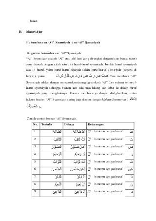 Detail Contoh Huruf Al Syamsiah Nomer 13