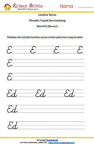 Detail Contoh Huruf F Sambung Nomer 42