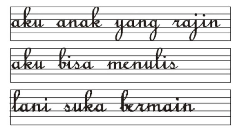 Detail Contoh Huruf Tegak Bersambung Nomer 5