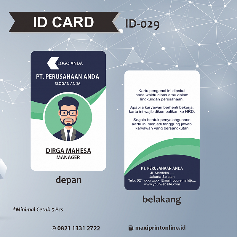 Detail Contoh Id Card Karyawan Nomer 54