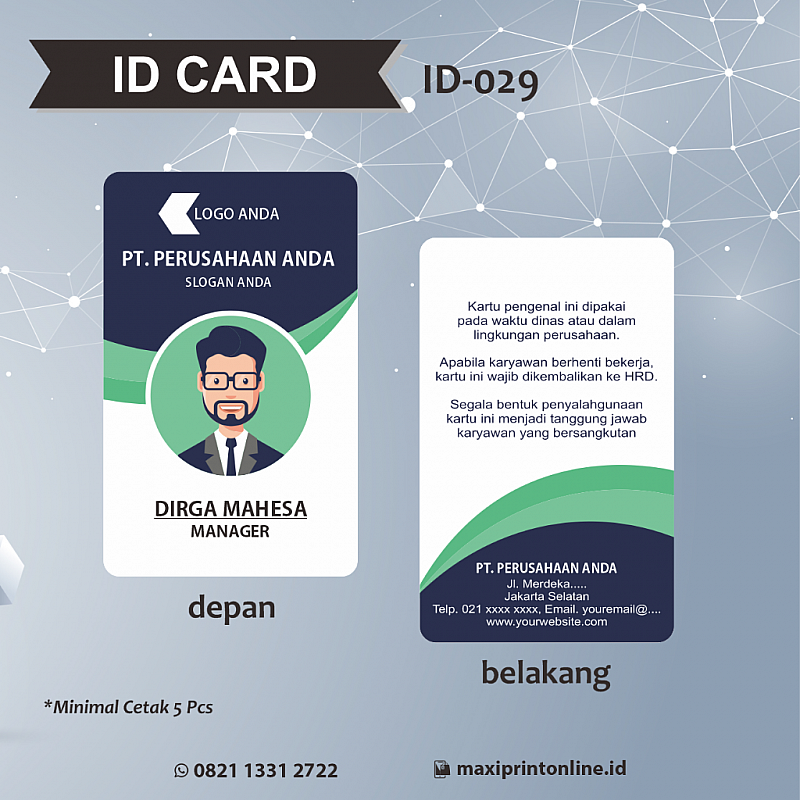 Detail Contoh Id Card Karyawan Pabrik Nomer 50