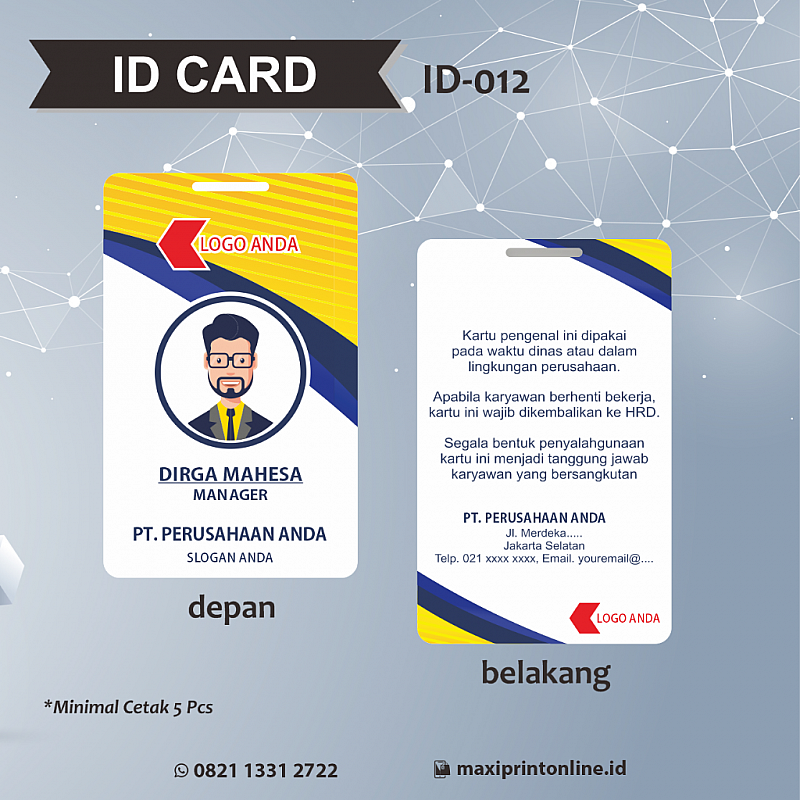 Detail Contoh Id Card Karyawan Swasta Nomer 18