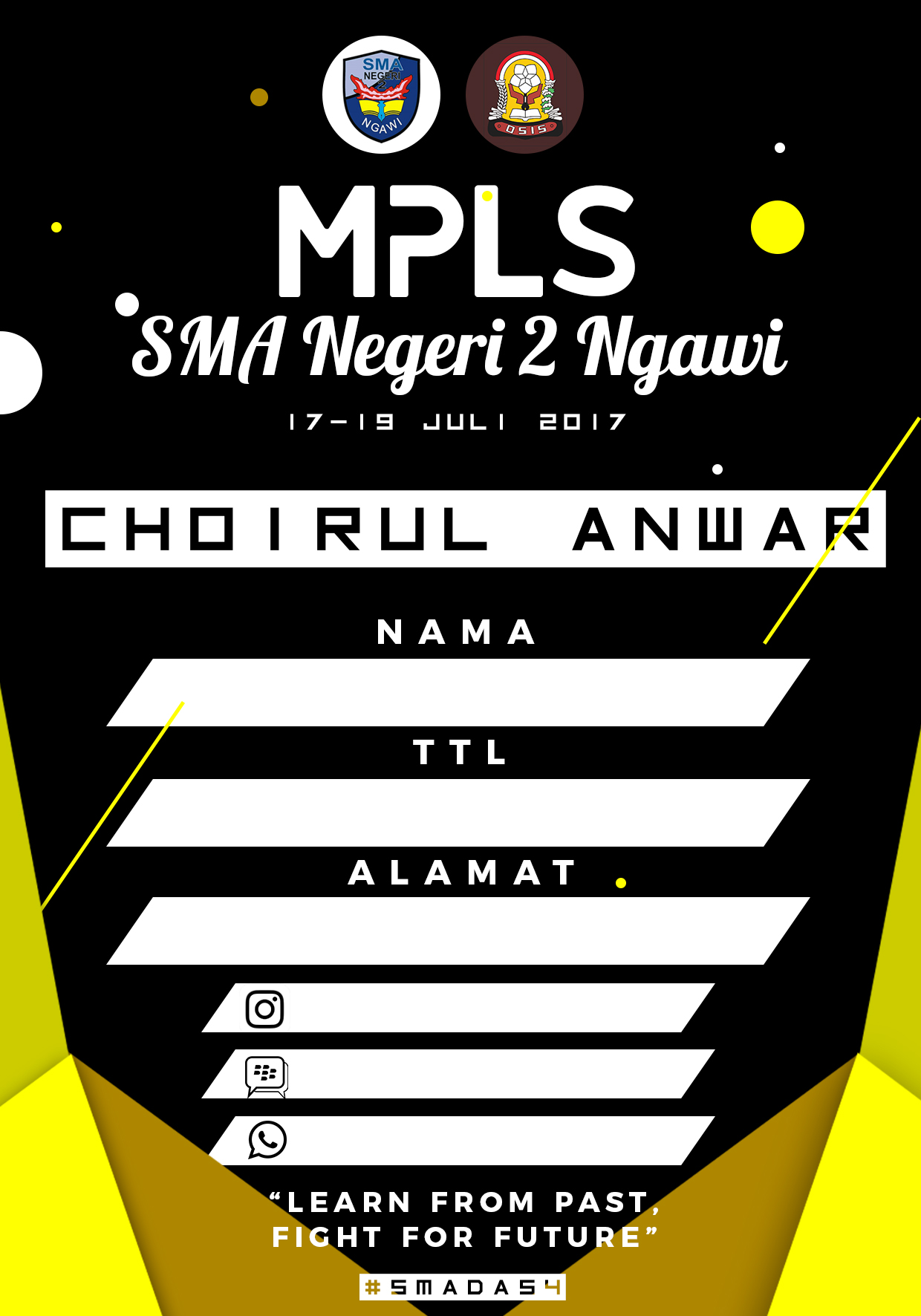 Contoh Id Card Panitia Mpls - KibrisPDR