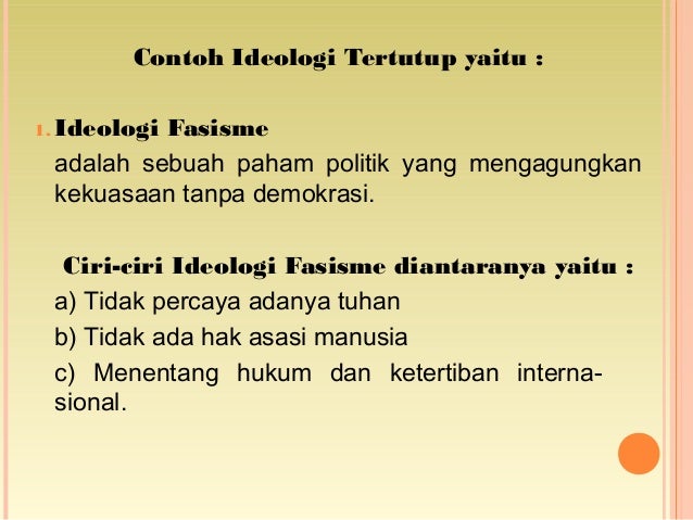 Detail Contoh Ideologi Pancasila Nomer 4