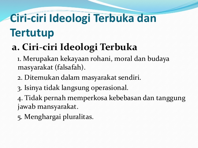 Detail Contoh Ideologi Tertutup Nomer 27