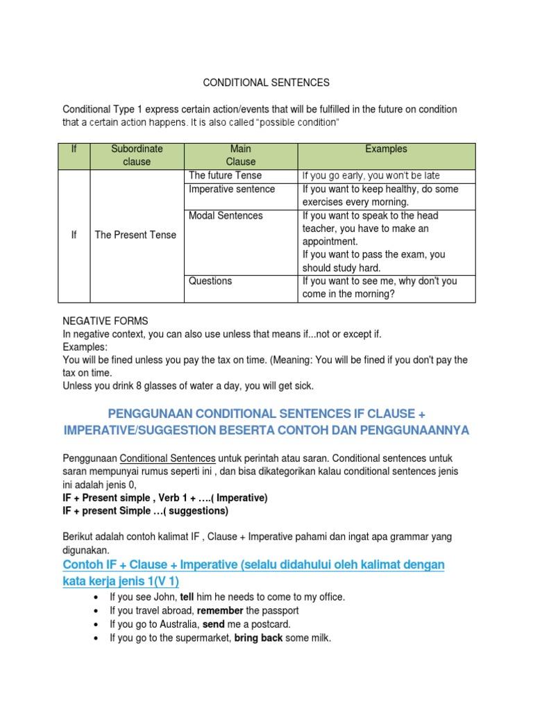 Detail Contoh If Clause Imperative Nomer 10