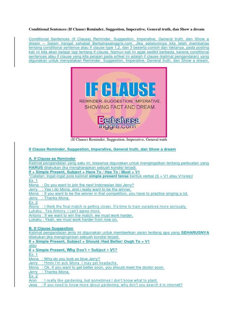 Detail Contoh If Clause Imperative Nomer 17