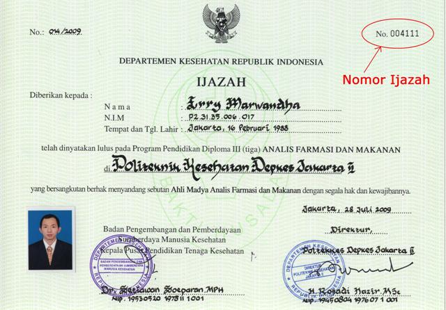 Detail Contoh Ijazah D3 Nomer 17