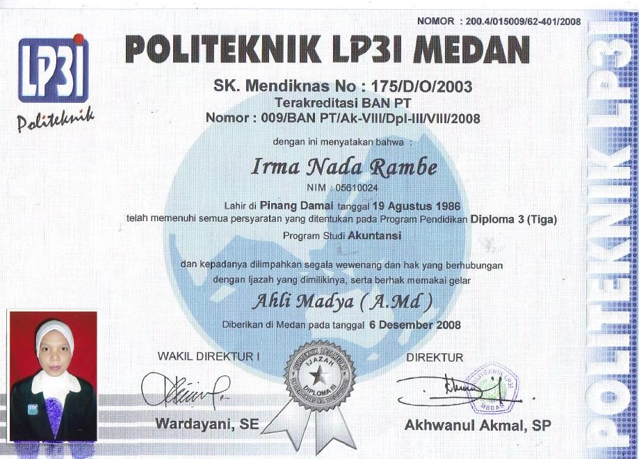 Detail Contoh Ijazah D3 Nomer 32