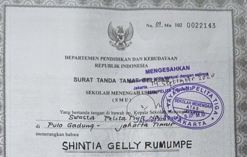 Detail Contoh Ijazah Legalisir Nomer 10