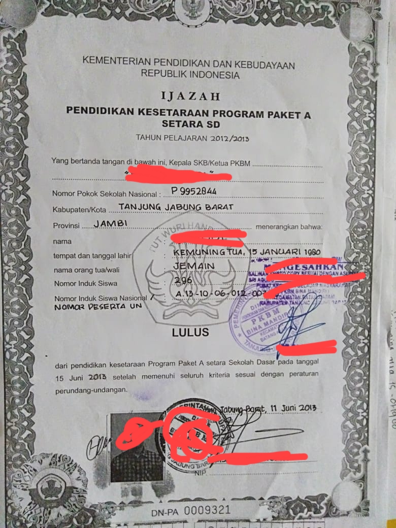 Detail Contoh Ijazah Paket C Palsu Nomer 46