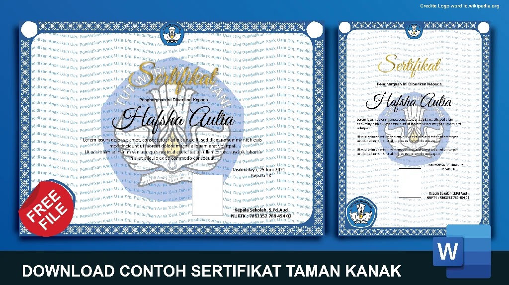 Detail Contoh Ijazah Paud Nomer 54