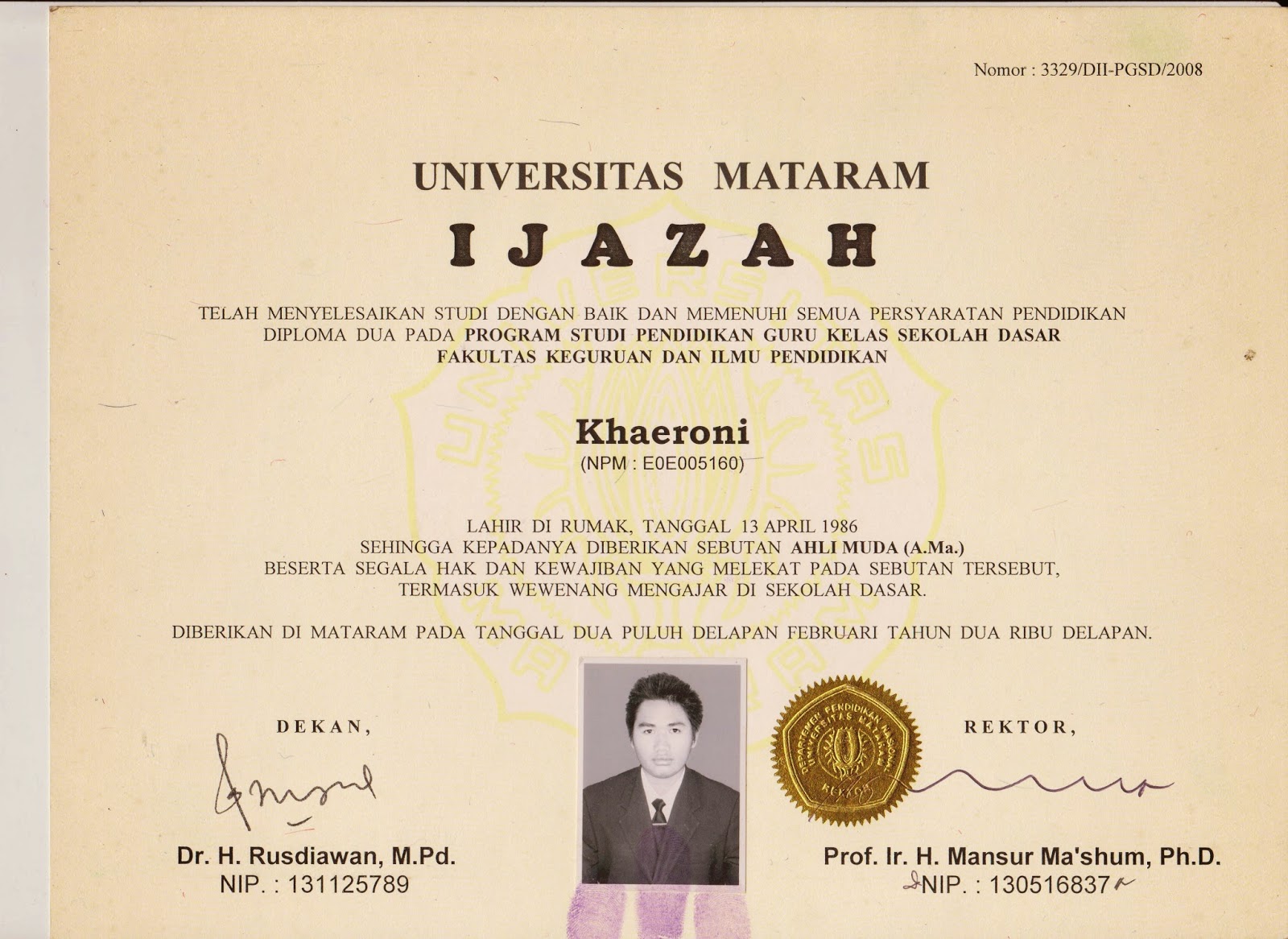 Detail Contoh Ijazah S1 Download Nomer 33