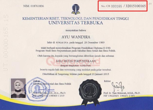 Detail Contoh Ijazah S1 Kosong Nomer 7