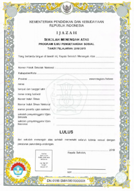 Detail Contoh Ijazah Sma Nomer 27