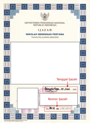 Detail Contoh Ijazah Sma Nomer 40