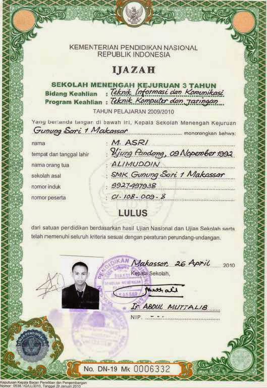 Detail Contoh Ijazah Sma Nomer 47