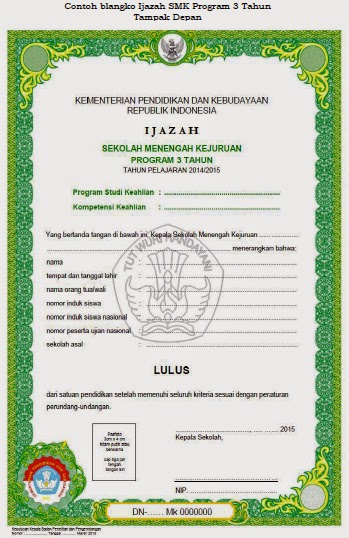 Detail Contoh Ijazah Sma Kosong Nomer 7