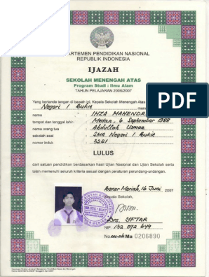 Detail Contoh Ijazah Sma Tahun 2003 Nomer 8