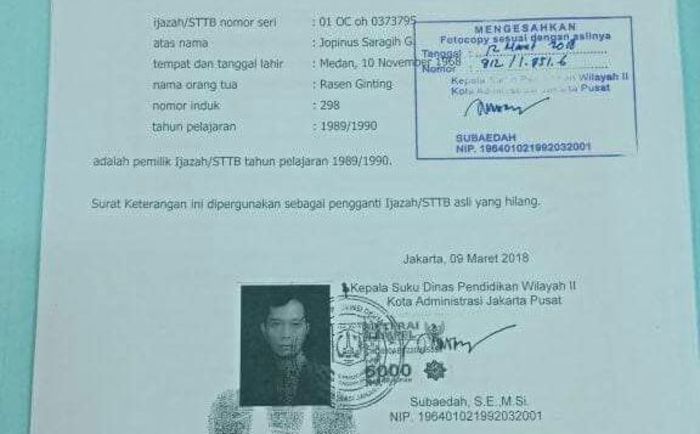 Detail Contoh Ijazah Yang Sudah Dilegalisir Nomer 19