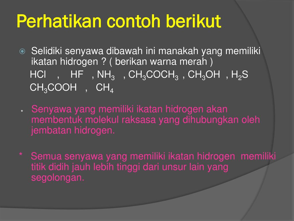 Detail Contoh Ikatan Hidrogen Nomer 42