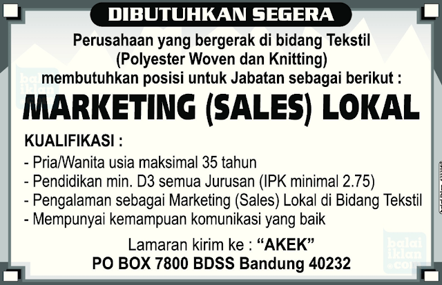 Detail Contoh Iklan Lowongan Pekerjaan Dan Surat Lamarannya Nomer 10