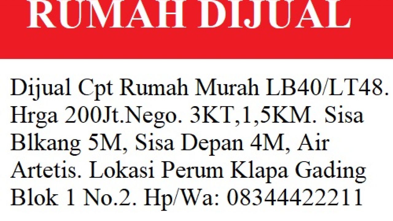 Detail Contoh Iklan Penjualan Nomer 18