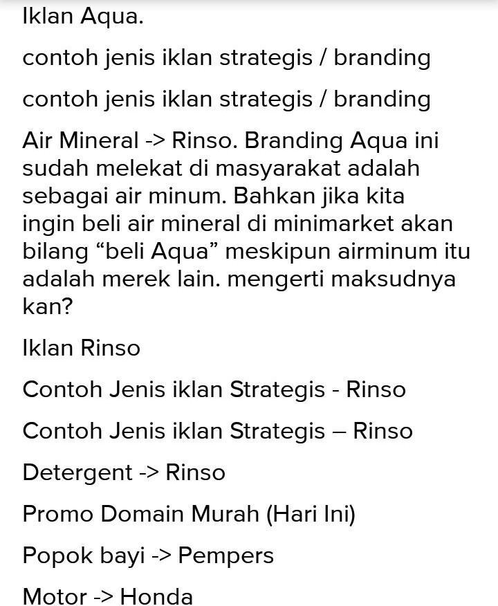 Detail Contoh Iklan Strategis Nomer 19