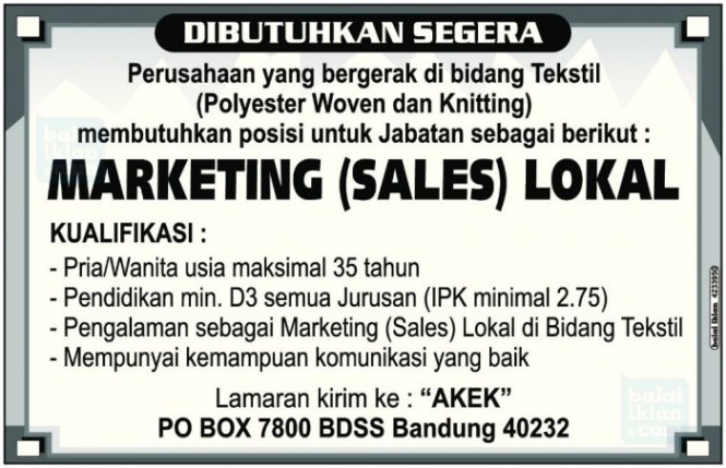 Contoh Iklan Tulisan - KibrisPDR