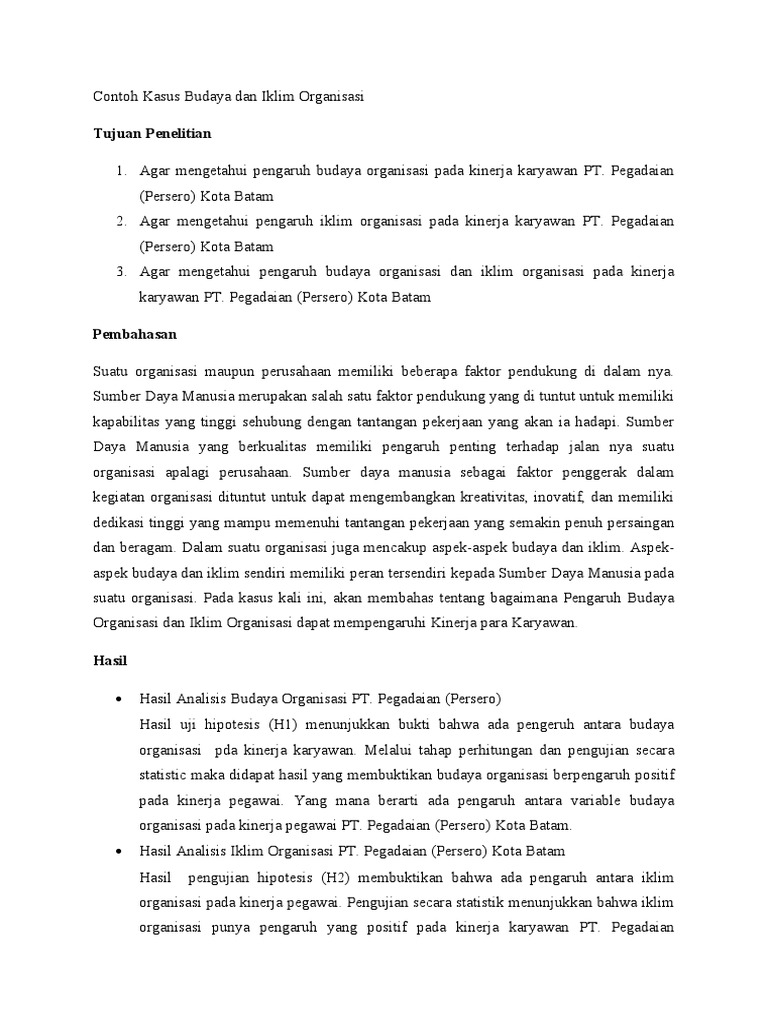Detail Contoh Iklim Organisasi Nomer 21