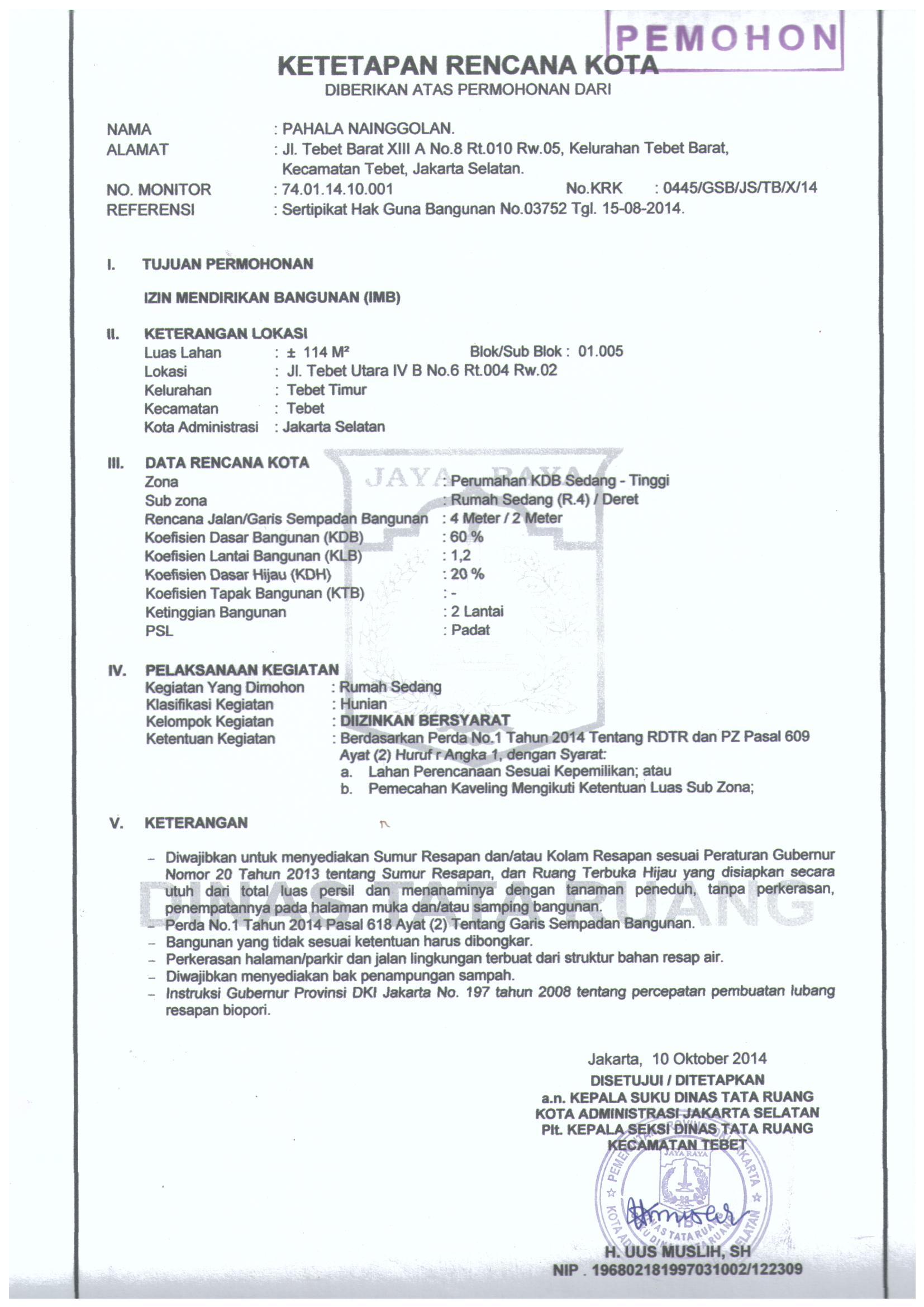 Detail Contoh Imb Perumahan Nomer 18