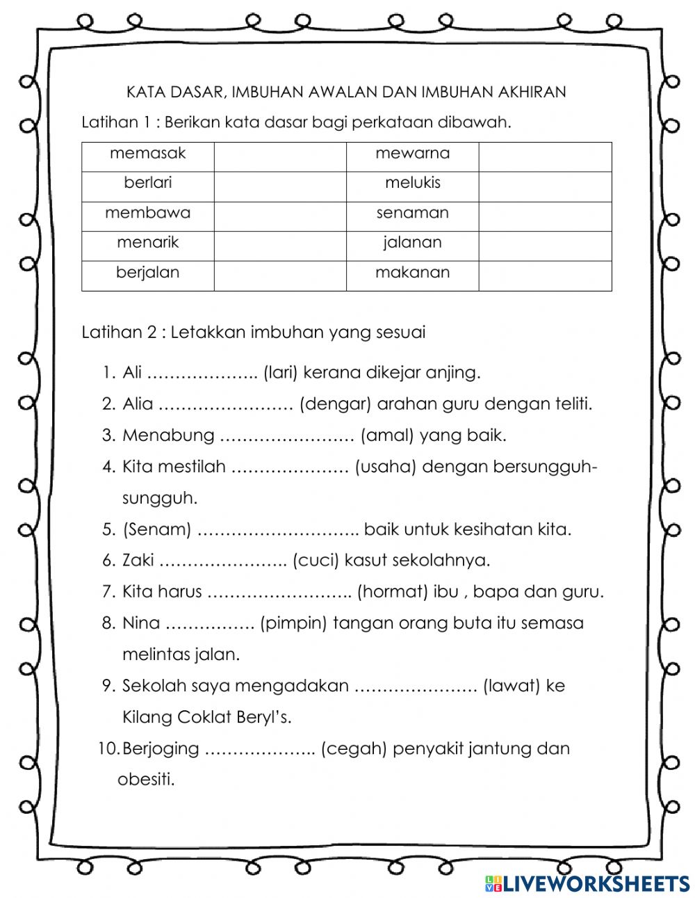 Detail Contoh Imbuhan Akhiran Nomer 19