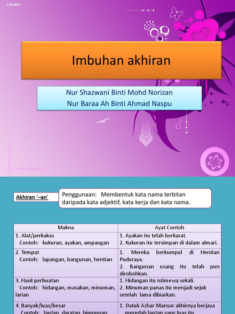 Detail Contoh Imbuhan Akhiran Nomer 3